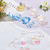 BENECREA 6Pcs 3 Colors Flower Computerized Embroidery Cloth Iron On Patches PATC-BC0001-03-4