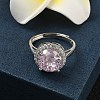 925 Sterling Silver Micro Pave Cubic Zirconia Finger Rings RJEW-B134-01A-02-2