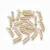 Brass Cubic Zirconia Charms KK-S348-330I-1