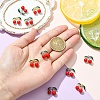 10Pcs 2 Colors Rack Plating Alloy Enamel Pendants FIND-YW0007-10-4