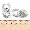 Teardrop Brass Hoop Earrings for Women EJEW-U055-18P-3