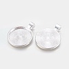 Tibetan Style Alloy Pendant Cabochon Settings TIBE-R295-055S-LF-1