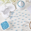 Spray Painted ABS Plastic Imitation Pearl Beads OACR-PA0001-38B-02-4