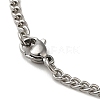 304 Stainless Steel Enamel Pendant Necklaces for Women Men NJEW-G123-11P-4