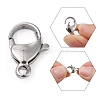 Tarnish Resistant Polished 304 Stainless Steel Lobster Claw Clasps STAS-R072-08A-3