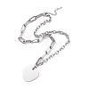 304 Stainless Steel Paperclip Chains & Cable Chain Jewelry Sets SJEW-K153-60P-2