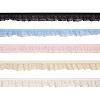 25 Yards 5 Colors Double Tiers Pleated Chiffon Polyester Ribbons ORIB-CW0001-01-1