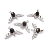 Natural Golden Sheen Obsidian Pendants KK-A173-11P-1