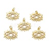 Brass Micro Pave Cubic Zirconia Pendants KK-E068-VB079-2