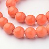 Opaque Solid Color Glass Beads Strands GLAA-D080-8mm-14-1