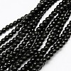 1 Strand Dyed Black Round Synthetic Turquoise Beads Strands X-TURQ-G106-6mm-02C-1
