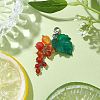 Grape Natural Carnelian Pendant Decorations HJEW-TA00266-02-2