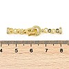 Brass Micro Pave Clear Cubic Zirconia Fold Over Clasps KK-H202-19G-3