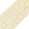 Electroplate Glass Beads Strands GLAA-Q105-03-04-1