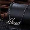 Fashion Brass Micro Pave Cubic Zirconia Pendant Necklaces NJEW-BB34104-5