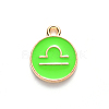 Alloy Enamel Pendants ENAM-S124-01B-06K-2