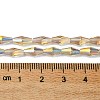Transparent Electroplate Glass Beads Strands GLAA-K064-05A-AB04-4