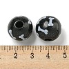 Printed Wood European Beads WOOD-G022-04B-3