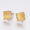 Faceted Glass Stud Earring Findings LS-GLAA-F084-C04-1