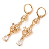 Rack Plating Golden Brass Dangle Leverback Earrings EJEW-B037-26G-1