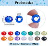 140Pcs 14 Colors Glass European Beads GLAA-PH0004-52-2