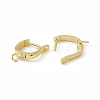 Brass Hoop Earring Findings with Latch Back Closure KK-A172-19G-2