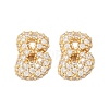 Brass Micro Pave Cubic Zirconia Stud Earrings EJEW-Z091-04G-B-2