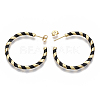Brass Stud Earrings EJEW-S209-13A-3