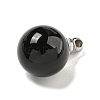 Natural Obsidian Perfume Bottle Pendants G-K338-22P-01-2