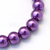 Baking Paint Pearlized Glass Pearl Round Bead Strands X-HY-Q003-6mm-37-2