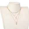 Brass Double Layer Necklaces NJEW-JN02941-01-4