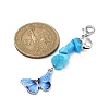 Butterfly Alloy Enamel Pendant Decorations HJEW-JM01378-3