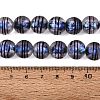 Frosted Handmade Foil Glass Beads Strands FOIL-Q002-02F-4