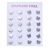 Tarnish Resistant 304 Stainless Steel Stud Earrings EJEW-H368-30P-3