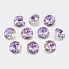 Faceted Glass Rhinestone Charms RGLA-F051-8mm-001VL-1