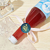 Brass Wax Seal Stamps with Wood Handle AJEW-WH0412-0206-5
