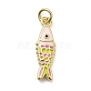 Brass Enamel Pendants KK-A266-39G-03-1