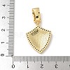 Brass Micro Pave Clear Cubic Zirconia European Dangle Charms KK-U046-14G-01-3