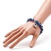 Evil Eye Resin Beads Stretch Bracelet for Girl Women X-BJEW-JB06762-01-3