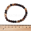 Natural Banded Agate/Striped Agate Bead Stretch Bracelets X-BJEW-K212-A-003-3