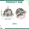 24Pcs Tibetan Style Alloy Bead Caps TIBE-PH0002-63AS-2