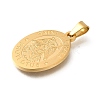 304 Stainless Steel Pendants STAS-K394-04G-10-2