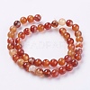 Natural Striped Agate/Banded Agate Beads Strands G-G591-8mm-03-2