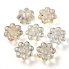 UV Plating Rainbow Iridescent Acrylic Beads OACR-P010-04A-1