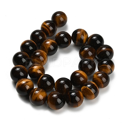 Natural Tiger Eye Beads Strands G-F173-12-16mm-1