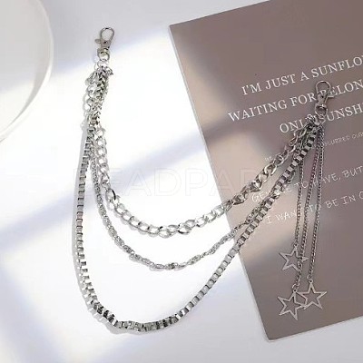 Alloy Star Charms 3 Layer Chain Belts for Pants FS-WG5CAFD-01-1