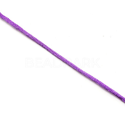Polyester Satin Rattail Cord LS-OCOR-WH0066-43M-1
