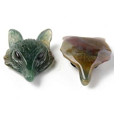 Natural Indian Agate Pendants G-R478-005H-1