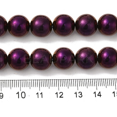 Electroplated Synthetic Magnetic Hematite Beads Strands G-I364-K01-03-1