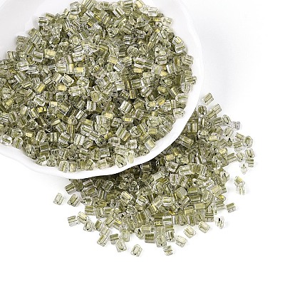Transparent Inside Colours Glass Seed Beads SEED-T007-13O-1
